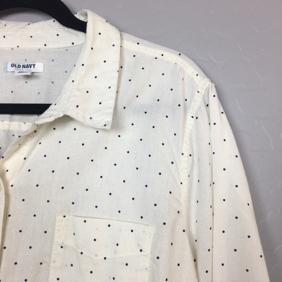 💋SOLD💋Old Navy Polkadot Button Down Long Sleeve - Picture 2 of 8